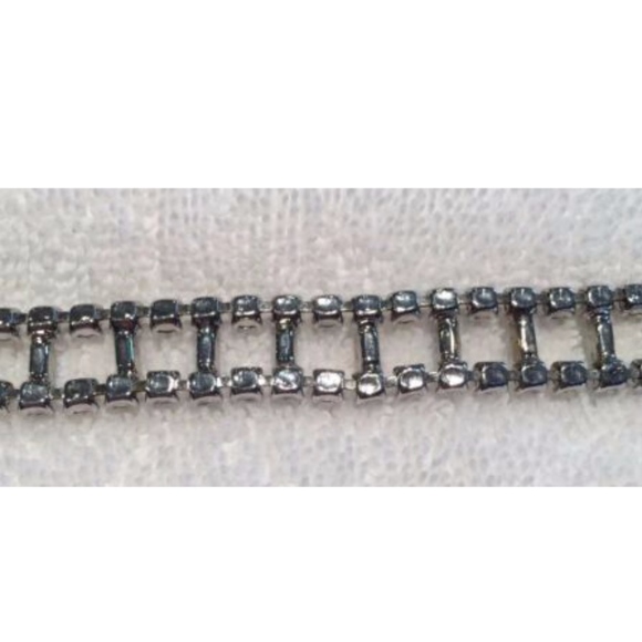 Vintage Crystal/Blue Topaz Choker & Earring SET - Picture 7 of 7